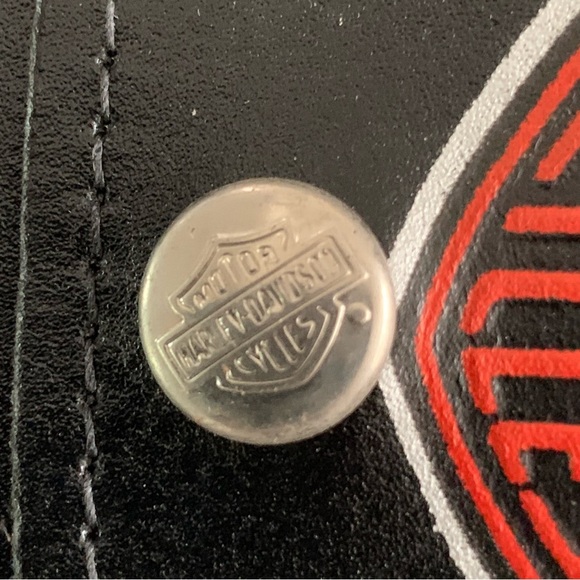 Vintage Harley Davidson Bar and Shield Black Genuine Leather Wallet Made in USA - Picture 4 of 13